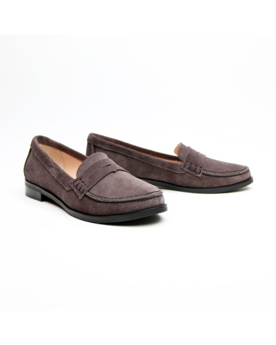 Мокасины из замши цвета какао Арт. 05-10(Mar4)