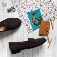 Мокасины из замши цвета какао Арт. 05-10(Mar4)