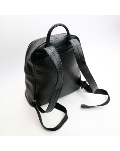 Рюкзак з м'якої шкіри чорного кольору Арт. YS-2878