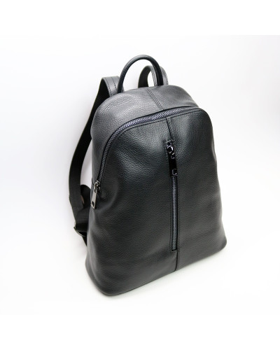 Рюкзак з м'якої шкіри чорного кольору Арт. YS-2878