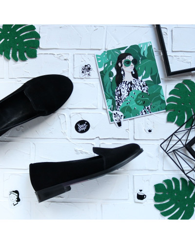 Сліпери із чорної замші Арт. 05-3К(Mr4)