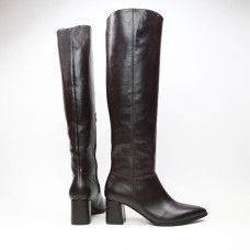 Класичні чоботи зі шкіри на підборах Арт. 657-14/47Ок