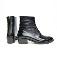 Ботинки из черного наплака с фурнитурой Арт. 306-6