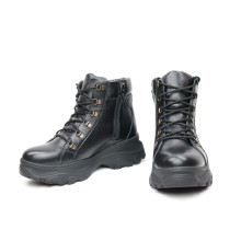 Ботинки со шнуровкой из черной кожи флотар  Арт. As-4/247-P