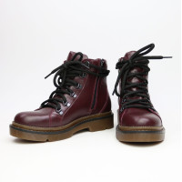 Ботинки со шнуровкой из кожи цвета бордо Арт. As-4/025P