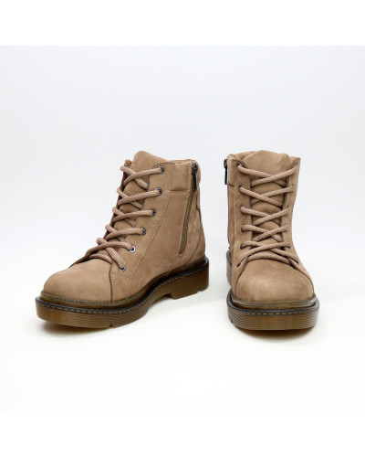 Ботинки со шнуровкой из нубука бежевого цвета Арт. As-4/025