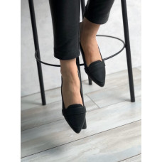 Чорні шкіряні балетки з гострим носком — стримана жіночність та бездоганний комфорт (Арт. 17‑7П)