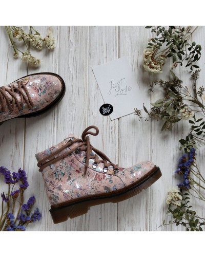 Ботинки со шнуровкой из нубука с принтом Арт. As-4/025P