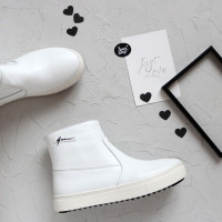 Ботинки из белой кожи Арт. 218-2/21613