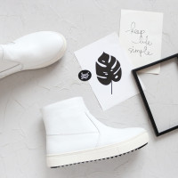 Ботинки из белой кожи Арт. 218-2/21613-б/ф