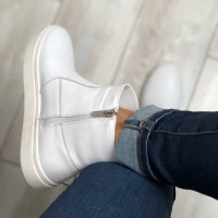 Ботинки из белой кожи Арт. 218-2/21613