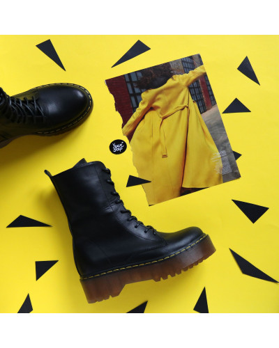 Чорні шкіряні черевики Арт. 12-30/22б/ф