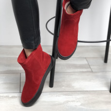 Ботинки из красного нубука Арт. 12-19/21852