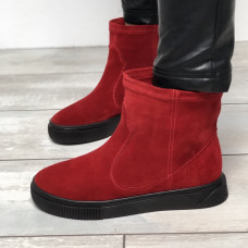Ботинки из красного нубука Арт. 12-19/21852