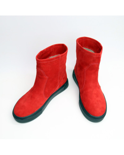 Ботинки из красного нубука Арт. 12-19/21852