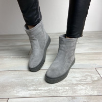 Ботинки из светло-серой замши Арт. 12-19/21852