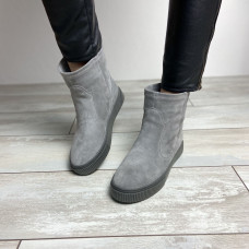 Ботинки из светло-серой замши Арт. 12-19/21852