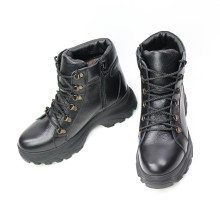 Ботинки со шнуровкой из черной кожи флотар  Арт. As-4/247-P