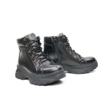 Ботинки со шнуровкой из черной кожи флотар  Арт. As-4/247-P