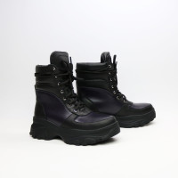 Ботинки со шнуровкой из черной кожи со вставками Арт. As-2/247