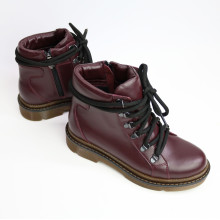 Ботинки со шнуровкой из кожи цвета бордо Арт. As-4/025P