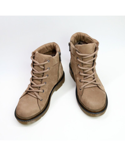 Ботинки со шнуровкой из нубука бежевого цвета Арт. As-4/025