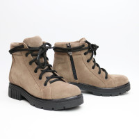 Ботинки со шнуровкой из замши оттенка капучино Арт. As-4/17