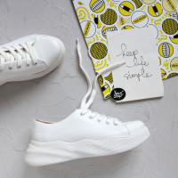 Кеди із білої шкіри Арт. T-1/195