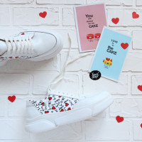 Кросівки із білої шкіри зі вставками Арт. Om-2/187