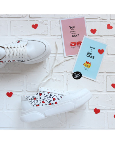 Кросівки із білої шкіри зі вставками Арт. Om-2/187