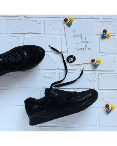 Кросівки з чорного нубуку Арт. 15-2