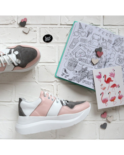 Кросівки зі шкіри та замші Арт. Kr-3/21970