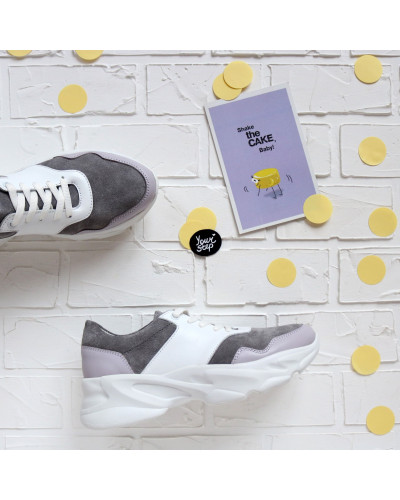 Кросівки сірого кольору Арт. Kr-4/188