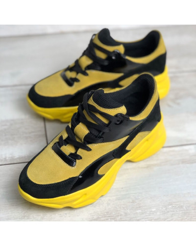 Кросівки жовтого кольору Арт. Kr-2/188