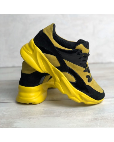 Кросівки жовтого кольору Арт. Kr-2/188