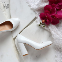 Туфли из кожи белого цвета Арт. 95-1/44Ок