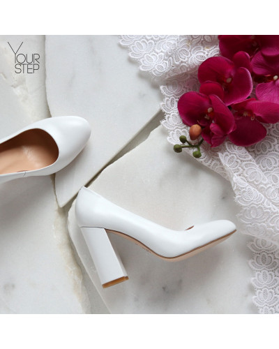 Туфли из кожи белого цвета Арт. 95-1/44Ок