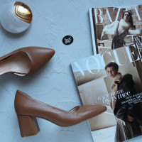 Туфлі-човники з рудої шкіри Арт. 657-2/47Ок