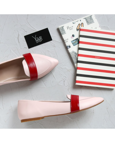 Балетки зі шкіри в стилі лоферів Арт.: 17-7П