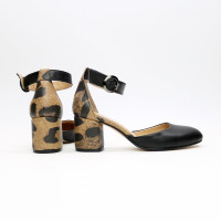 Босоніжки з чорної шкіри Арт. 605-6/45Ок