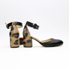 Босоніжки з чорної шкіри Арт. 605-6/45Ок