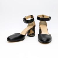 Босоніжки з чорної шкіри Арт. 605-6/45Ок