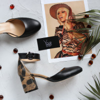 Босоніжки з чорної шкіри Арт. 605-6/45Ок