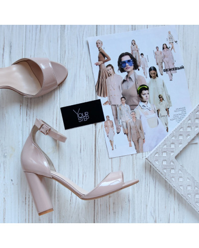 Рожеві лакові босоніжки Арт. 95-11/24Ок