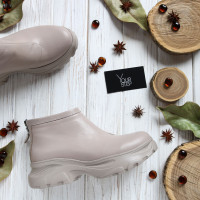 Ботинки из темно-бежевой кожи  Арт. As-6/247