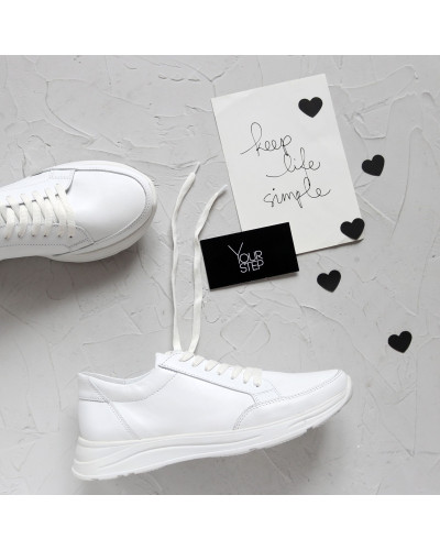 Кросівки із білої шкіри Арт. Om-2/180