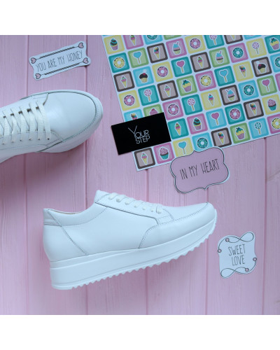 Білі шкіряні кеди Арт. Om-2/21869