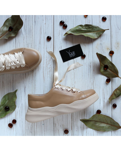 Кеди із карамельної шкіри Арт. T-1/195-Rb