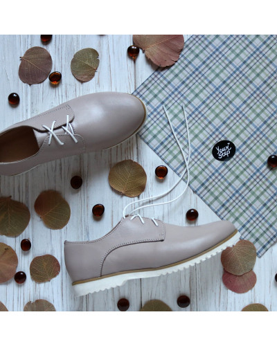 Кеды из темно-бежевой кожи Арт. 100-1Kr ДОП*