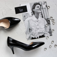 Чорні лакові туфлі-човники Арт. 657-2/36